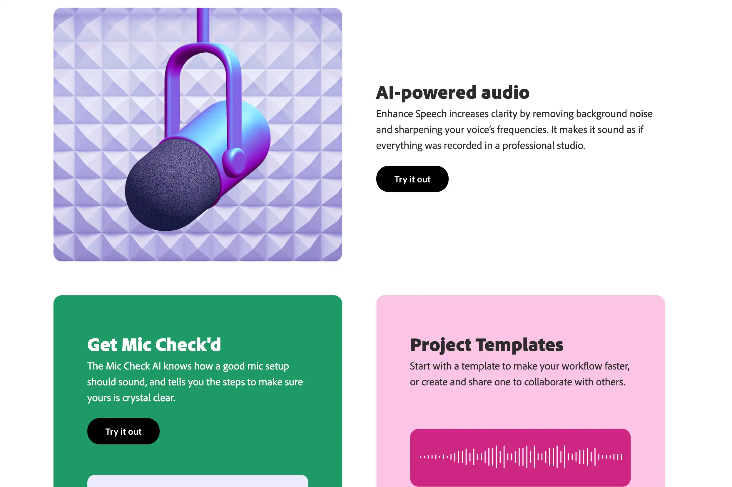 Adobe Podcast AI nástroj