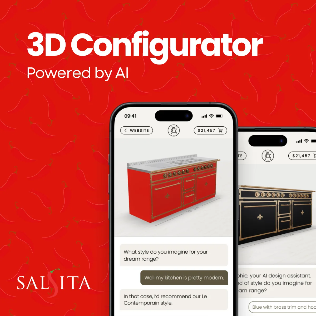 Salsita ad for a 3D configurator with AI