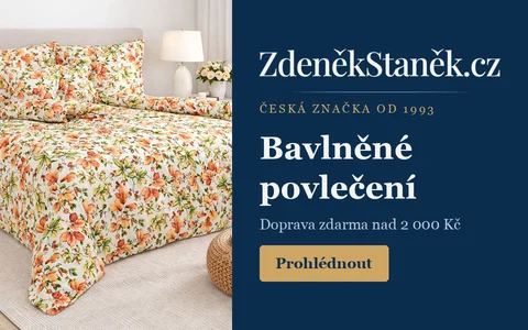 Zdeněk Staněk banner with cotton bedding